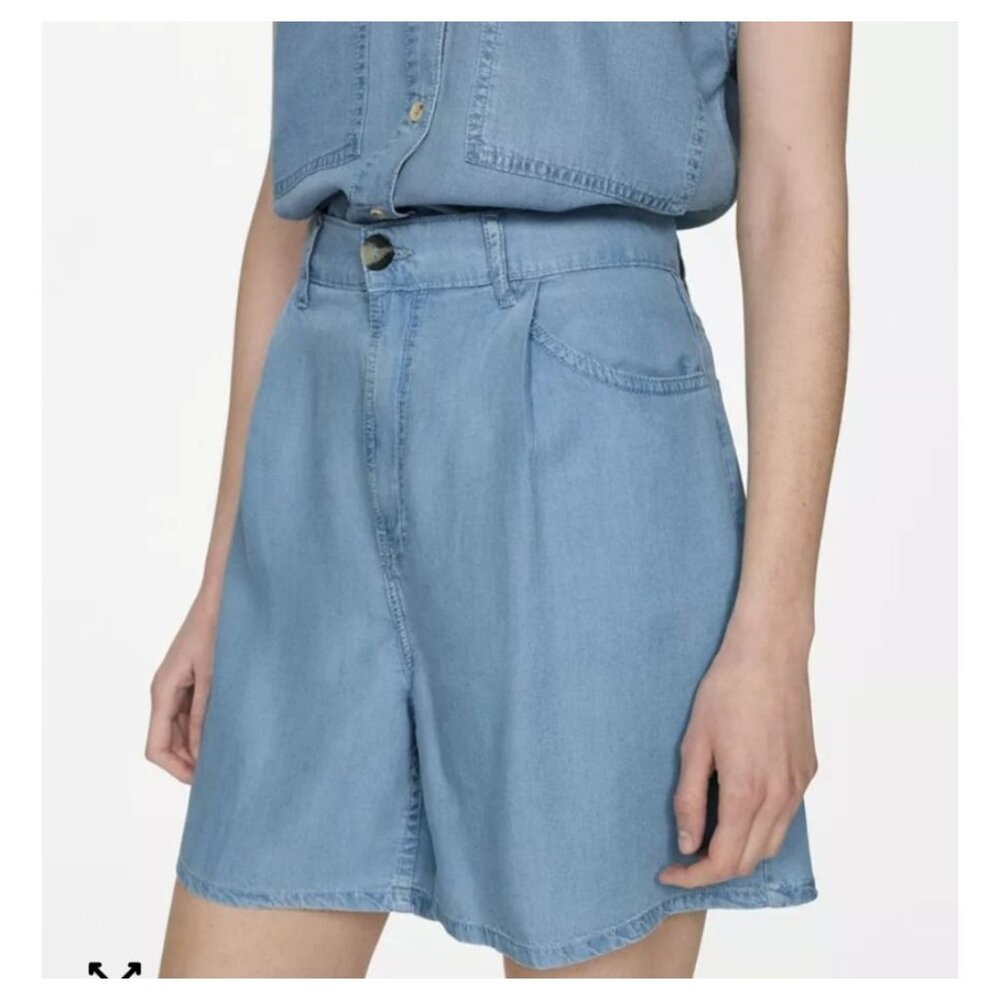MNG MANGO Women's Lyocell Bermuda Shorts Size Small